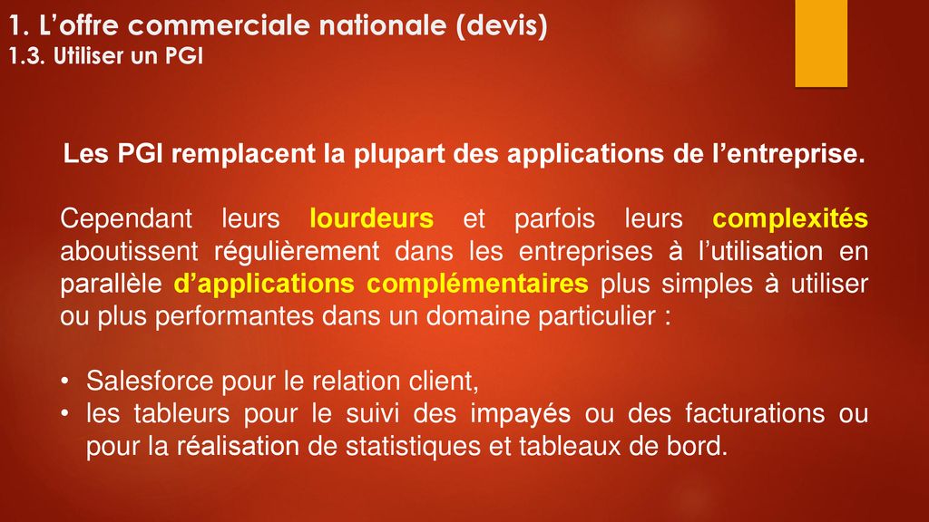 1 Organiser le système dinformation commerciale 1 1 Le contenu ppt